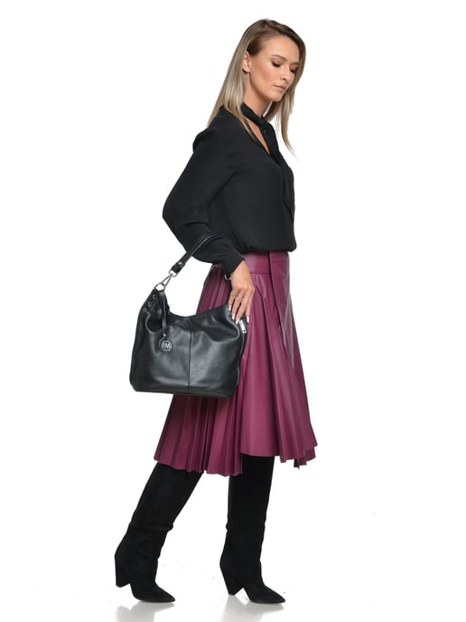 Roberta M Negro Bolso de cuero - Image 5