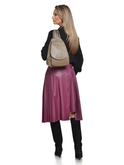 Roberta M Beige Bolso de cuero - Image 5