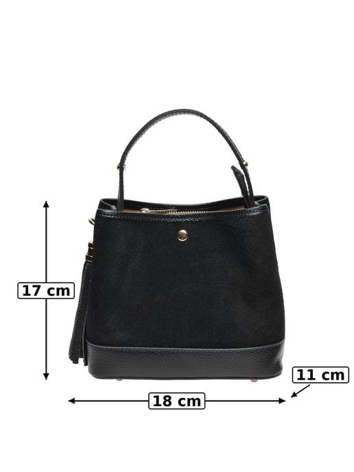Luisa Vannini NEGRO Bolso de cuero - Image 5