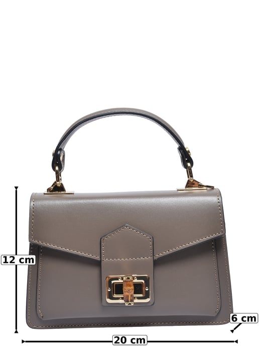 Roberta M Beige Bolso de cuero - Image 5