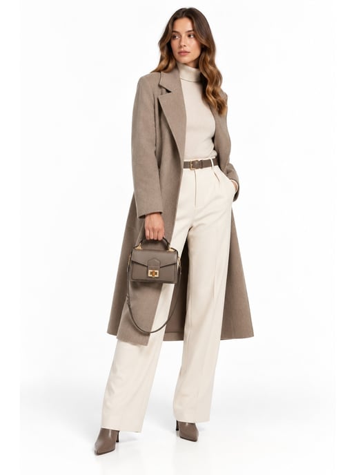 Roberta M Beige Bolso de cuero - Image 6