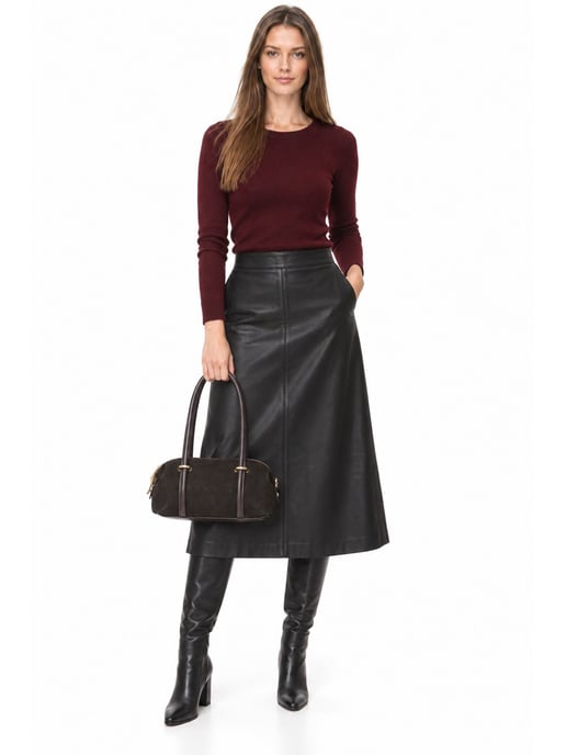 Luisa Vannini Bicolor Bolso de cuero - Image 6