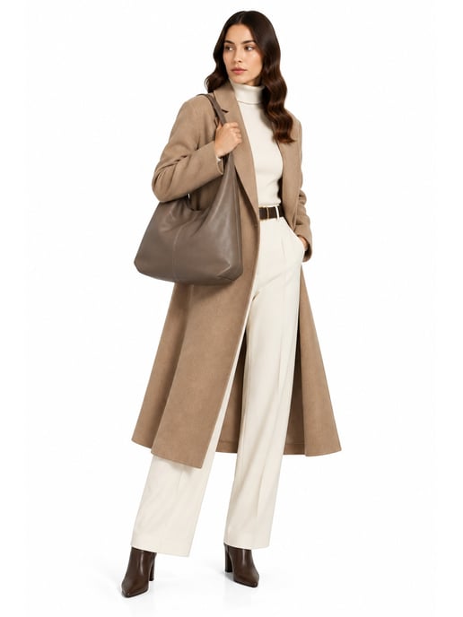 Roberta M Beige Bolso de cuero - Image 6