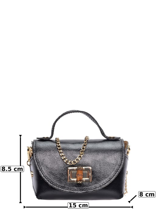 Roberta M Negro Bolso de cuero - Image 6
