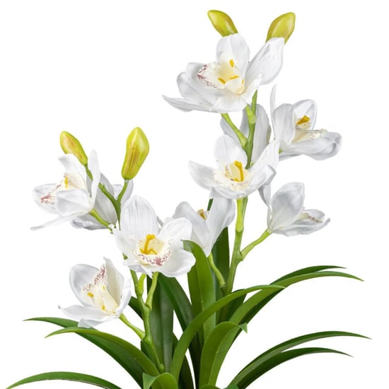 Kopu ® orquídea artificial 58 cm – en maceta de melamina gris Cymbidium - Image 4