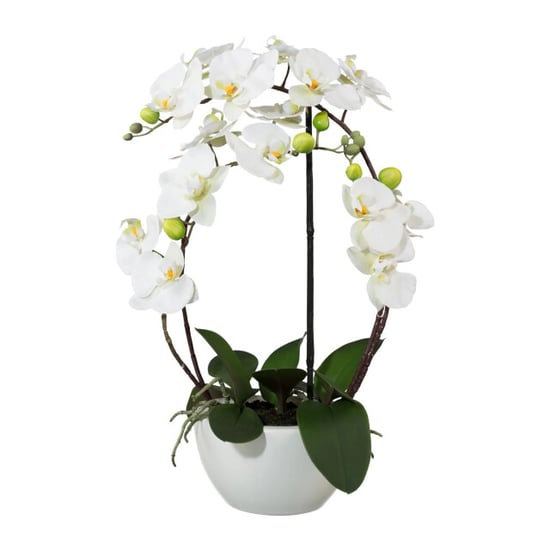 Kopu ® orquídea artificial 52 cm – en maceta de cerámica phalaenopsis - Image 1
