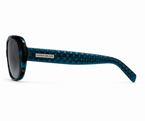 Karen Millen KM5060 604 Gafas de sol azul verdoso - Image 3