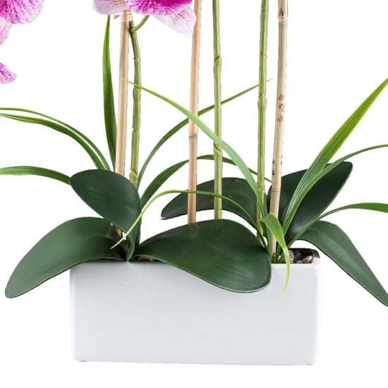 Kopu ® orquídea artificial 58 cm – 3 tallos maceta blanca Phalaenopsis - Image 4