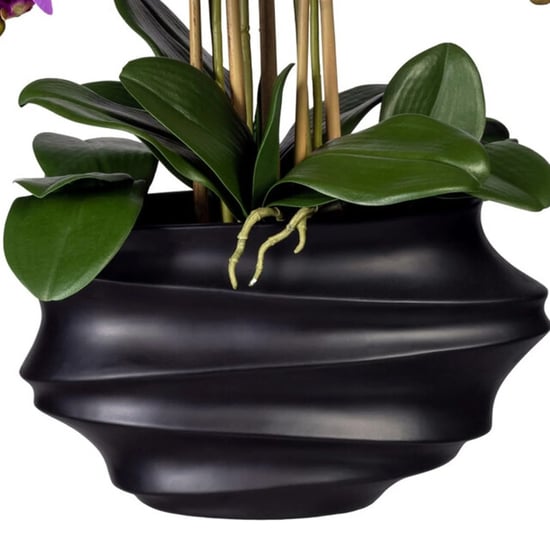 Kopu ® orquídea artificial 75 cm – jarrón negro phalaenopsis - Image 3