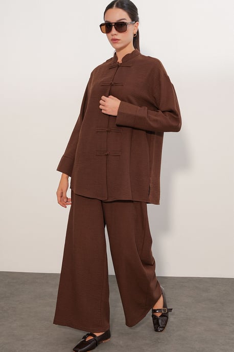 Conjunto de camisa oversize y pantalón de 2 piezas - Image 1