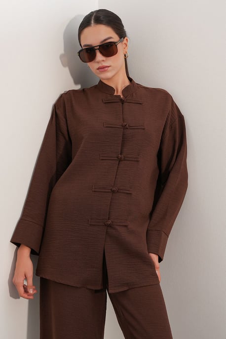 Conjunto de camisa oversize y pantalón de 2 piezas - Image 2