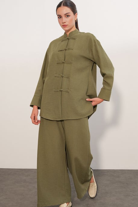 Conjunto de camisa oversize y pantalón de 2 piezas - Image 1