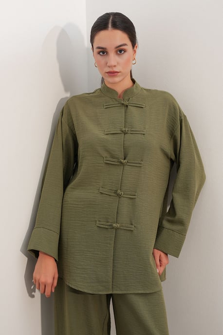 Conjunto de camisa oversize y pantalón de 2 piezas - Image 2