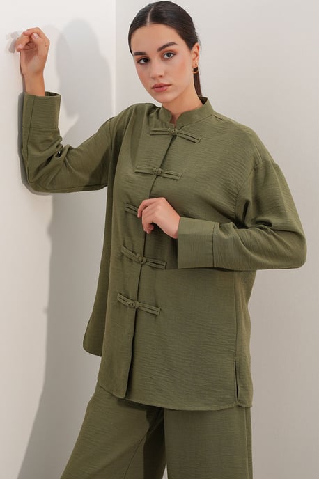 Conjunto de camisa oversize y pantalón de 2 piezas - Image 4