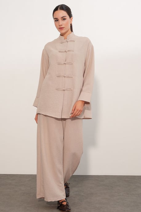 Conjunto de camisa y pantalón oversize de 2 piezas - Image 1