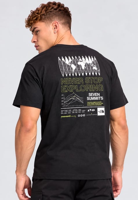 The North Face Camiseta de hombre Multi Location Globe Negra - Image 4