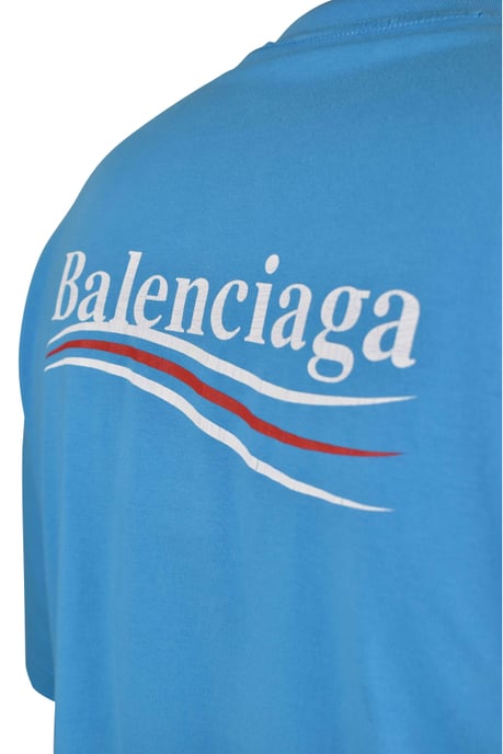 Balenciaga Camiseta de corte amplio Azul - Image 3