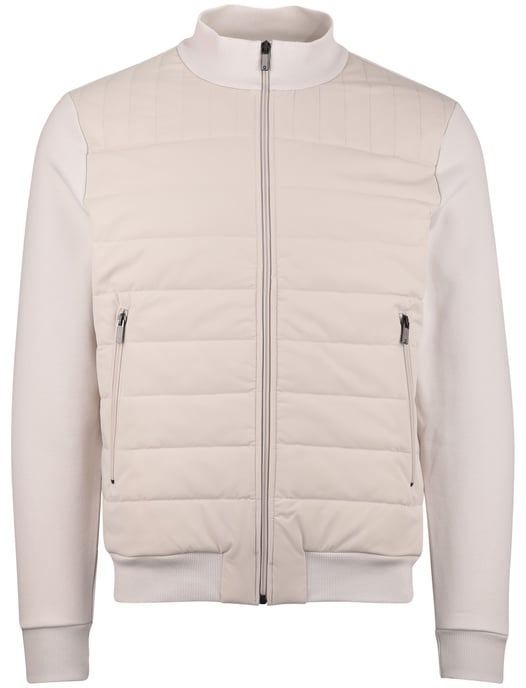 Chaleco beige Gentiluomo con cremallera y cuello alto - Image 3