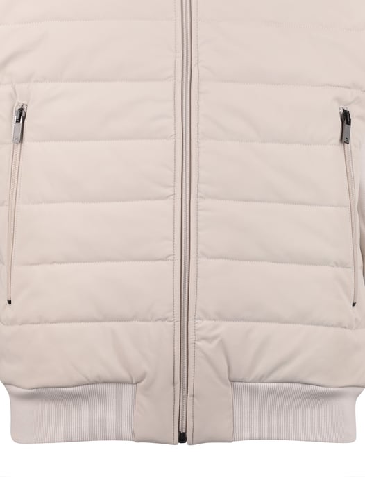 Chaleco beige Gentiluomo con cremallera y cuello alto - Image 4