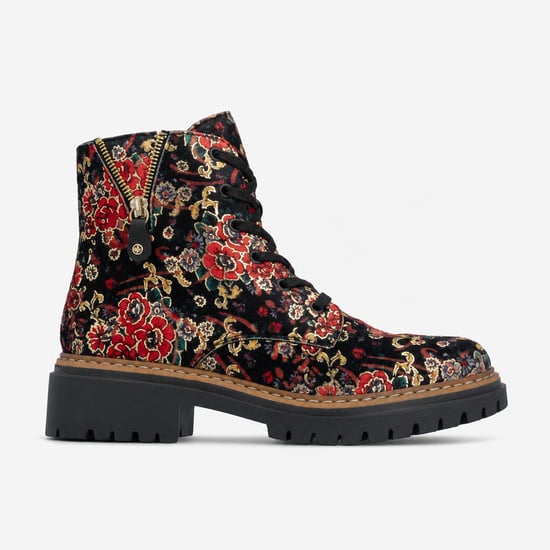 Rieker 72617 Botines de mujer Negros Estampado floral - Image 1