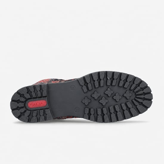 Rieker 72617 Botines de mujer Negros Estampado floral - Image 5