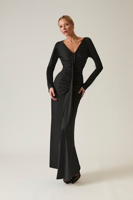 Sculpted Vestido largo negro - Image 1