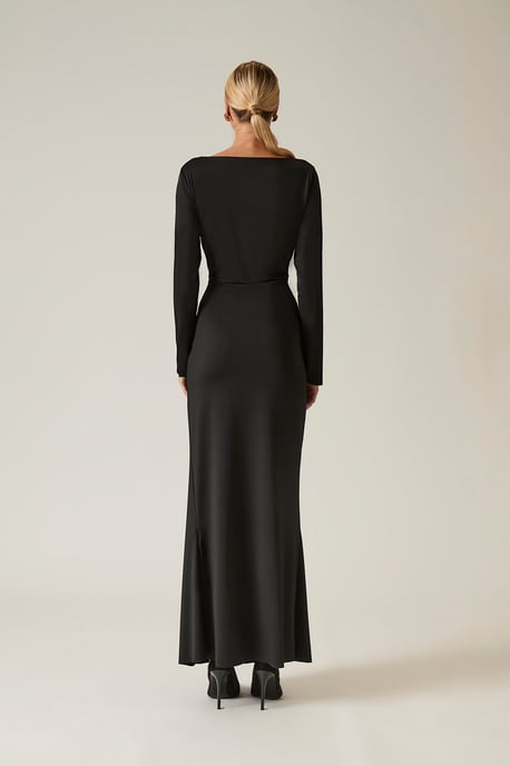 Sculpted Vestido largo negro - Image 2