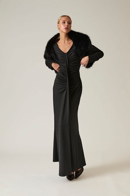 Sculpted Vestido largo negro - Image 4