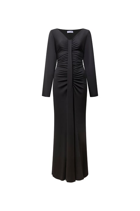 Sculpted Vestido largo negro - Image 5