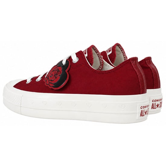 Converse Chuck Taylor Lift OX Zapatillas bajas rojas para mujer - Image 3