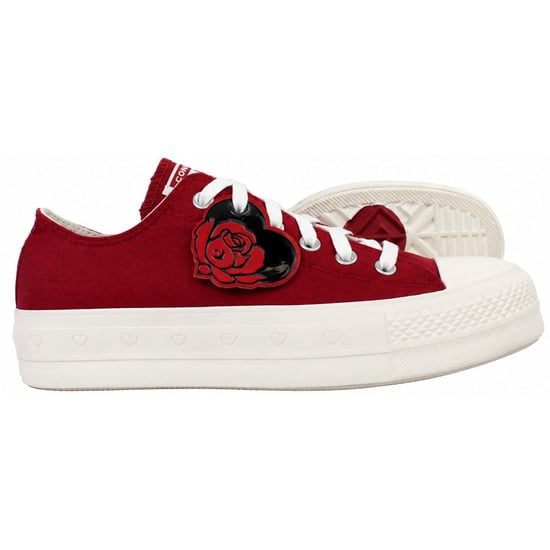 Converse Chuck Taylor Lift OX Zapatillas bajas rojas para mujer - Image 4