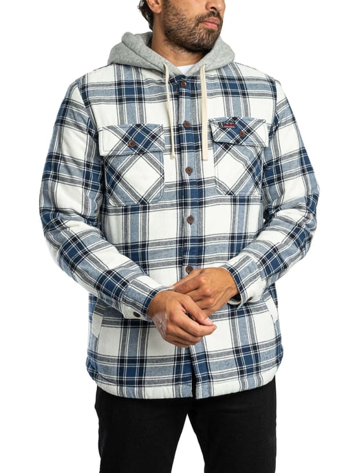 Superdry Sobrecamisa Con Capucha Forrada De Borrego, Blanco - Image 2