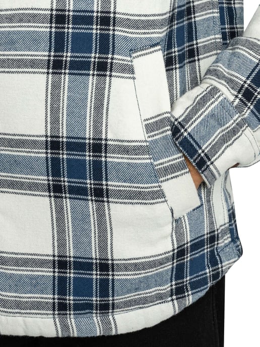 Superdry Sobrecamisa Con Capucha Forrada De Borrego, Blanco - Image 4