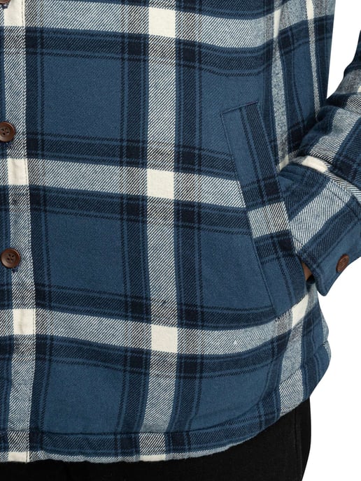 Superdry Sobrecamisa Con Capucha Forrada De Borrego, Azul - Image 4