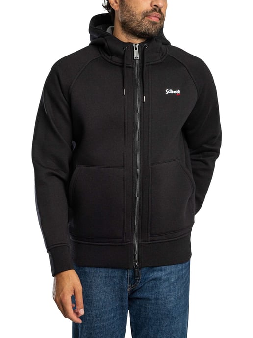 Schott Sudadera Con Capucha Con Logo, Negro - Image 2