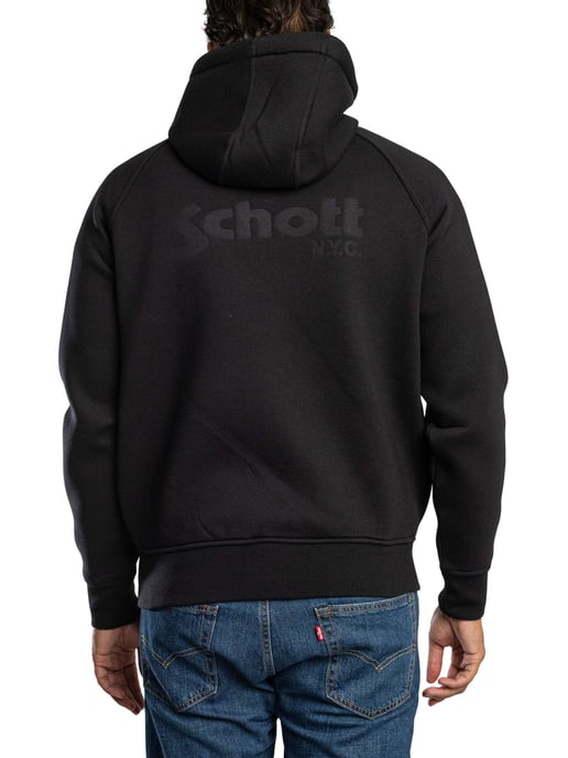 Schott Sudadera Con Capucha Con Logo, Negro - Image 4