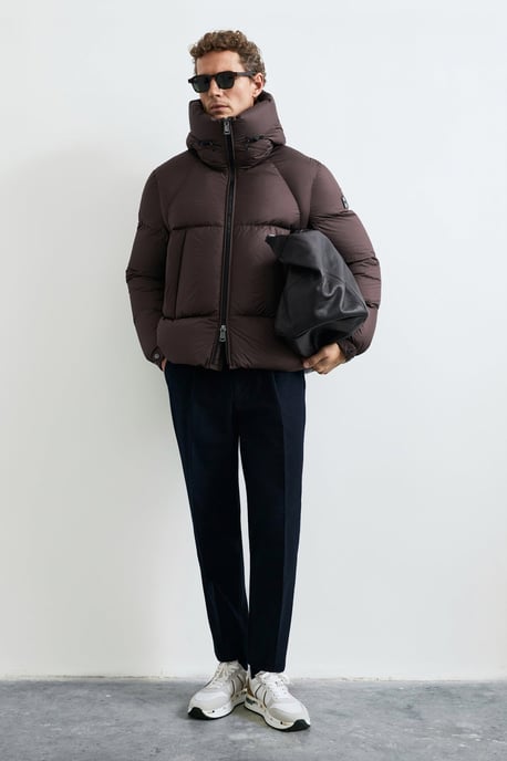 LUFIAN Chaqueta acolchada de plumón de ganso con capucha para hombre - Image 3