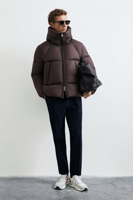 LUFIAN Chaqueta acolchada de plumón de ganso con capucha para hombre - Image 6