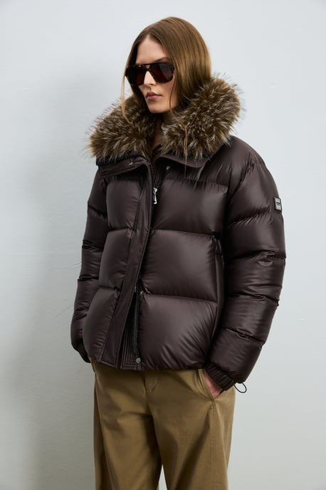LUFIAN Chaqueta acolchada de plumas de ganso para mujer - Image 4