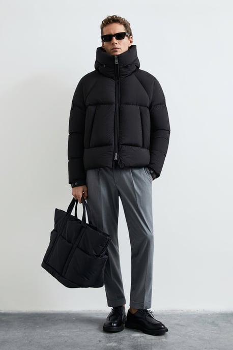 LUFIAN Chaqueta acolchada de plumón de oca con capucha para hombre - Image 2