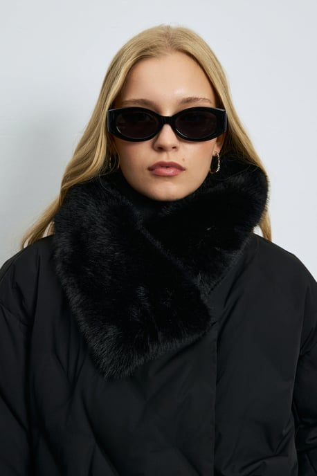 LUFIAN Chaqueta acolchada de plumón para mujer con cuello de pelo sintético extraíble - Image 5