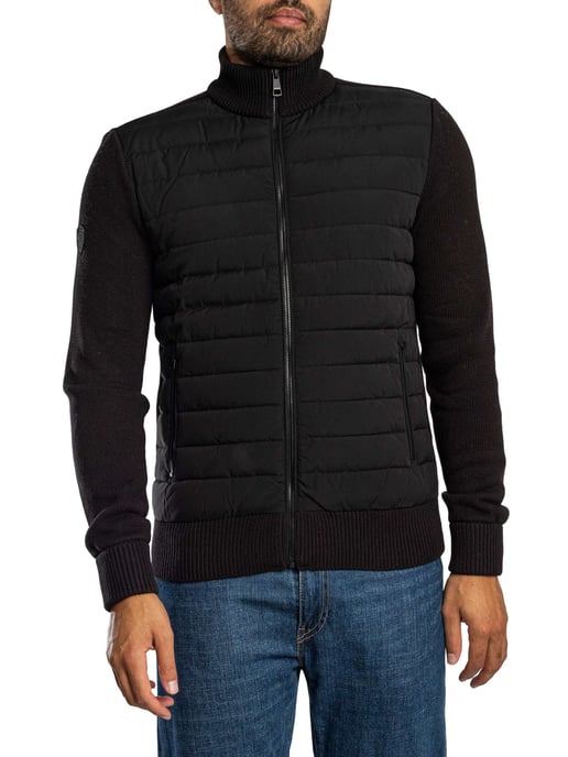 Superdry Chaqueta Híbrida Tipo Cárdigan, Negro - Image 2