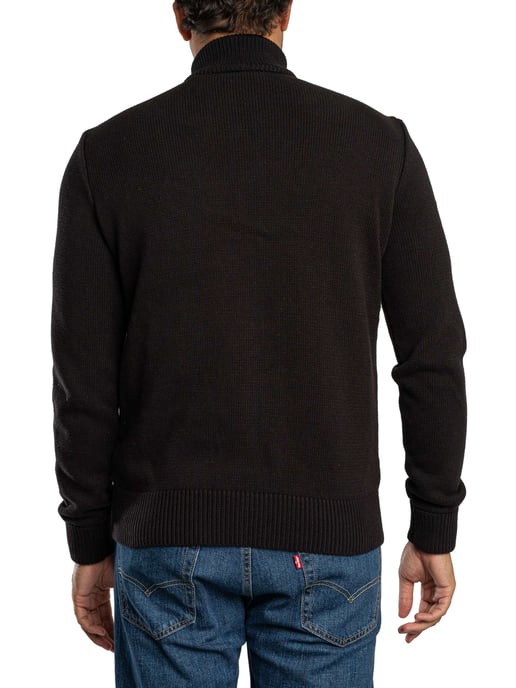Superdry Chaqueta Híbrida Tipo Cárdigan, Negro - Image 3