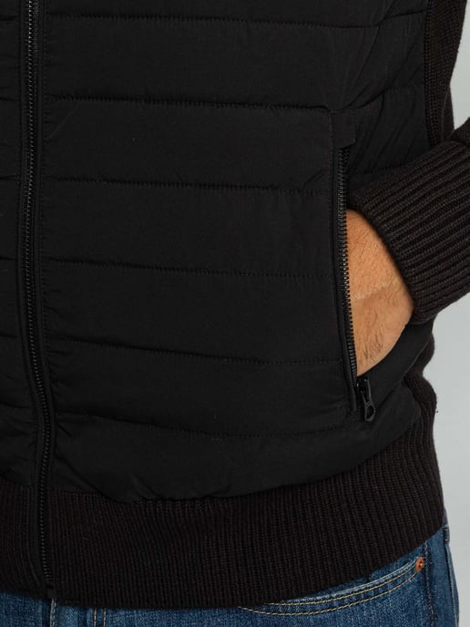 Superdry Chaqueta Híbrida Tipo Cárdigan, Negro - Image 4