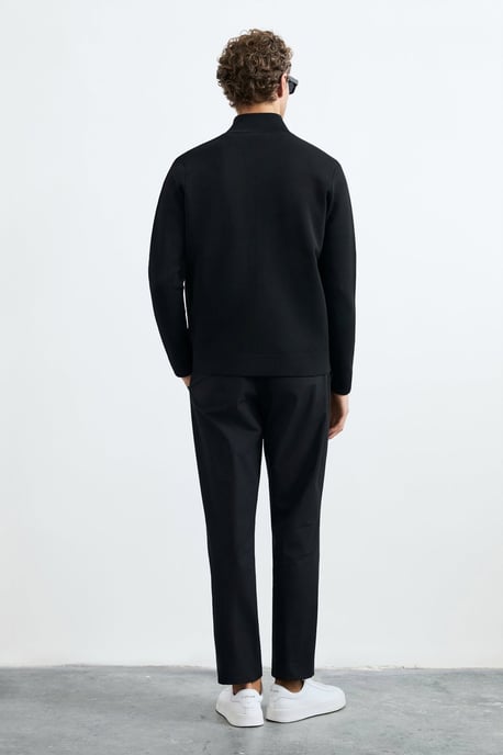 LUFIAN Cárdigan de punto para hombre con cuello mao y cremallera bidireccional - Image 6