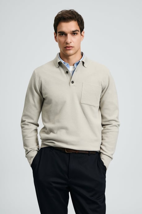 LUFIAN Jersey de punto tipo polo para hombre - Image 2