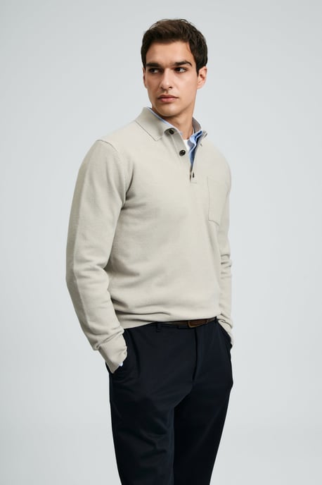 LUFIAN Jersey de punto tipo polo para hombre - Image 3