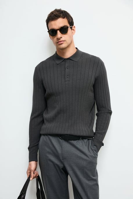 LUFIAN Polo de punto de manga larga para hombre - Image 6