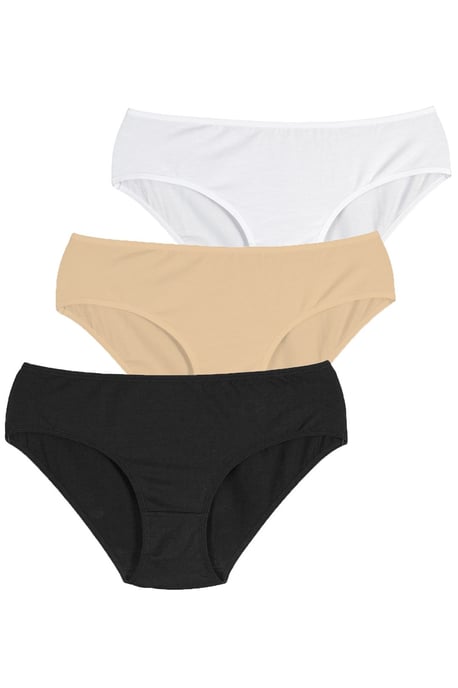Braguitas de algodón de tiro bajo, pack de 3 - Image 1