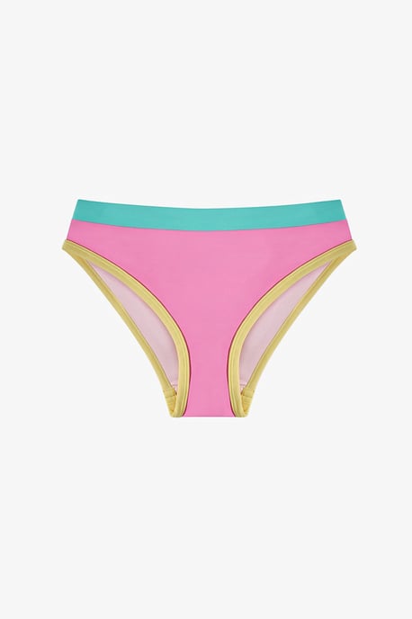 Penti conjunto de bikini para niña con cuello halter, espalda abierta y estampado holográfico - Image 3